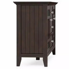 Credenza Madia Naturale: Portabottiglie, Ripiani Regolabili, Pino e Compensato