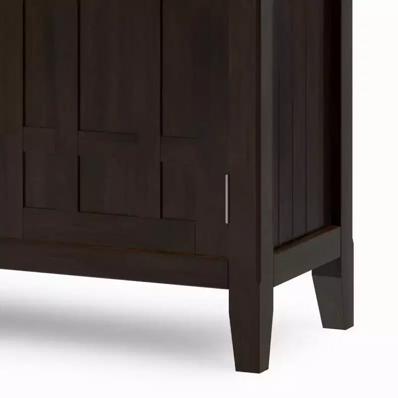 Credenza Madia Naturale: Portabottiglie, Ripiani Regolabili, Pino e Compensato
