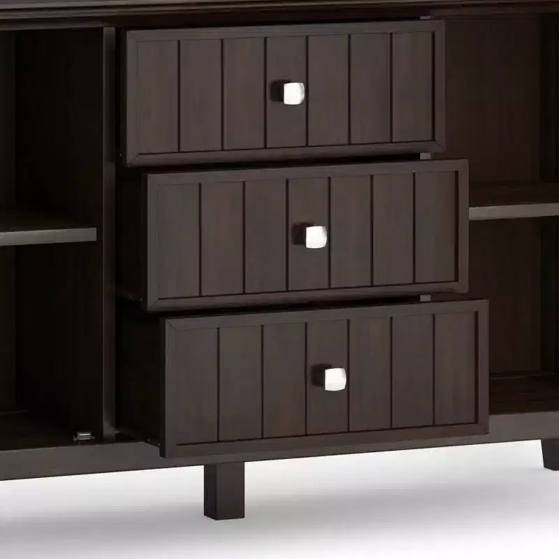 Credenza Madia Naturale: Portabottiglie, Ripiani Regolabili, Pino e Compensato