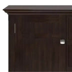 Credenza Madia Naturale: Portabottiglie, Ripiani Regolabili, Pino e Compensato