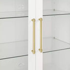 Dispensa/Mobile da cucina a 2 ante con vetrinetta Roarke da 70", bianco