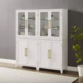 Dispensa/Mobile da cucina a 2 ante con vetrinetta Roarke da 70", bianco