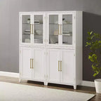 Dispensa/Mobile da cucina a 2 ante con vetrinetta Roarke da 70", bianco