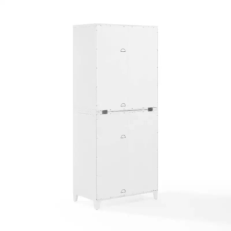 Dispensa/Mobile da cucina a 2 ante con vetrinetta Roarke da 70", bianco