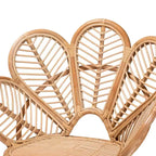 Poltrona Eliava Natural Rattan Flower Marrone Naturale: Vimini per Interni, Nessun Montaggio Richiesto
