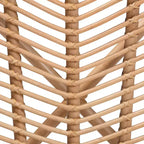 Poltrona Eliava Natural Rattan Flower Marrone Naturale: Vimini per Interni, Nessun Montaggio Richiesto