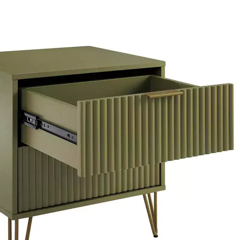 Dumbo Comodini a 2 Cassetti Verde Oliva