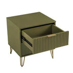 Dumbo Comodini a 2 Cassetti Verde Oliva