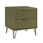 Dumbo Comodini a 2 Cassetti Verde Oliva