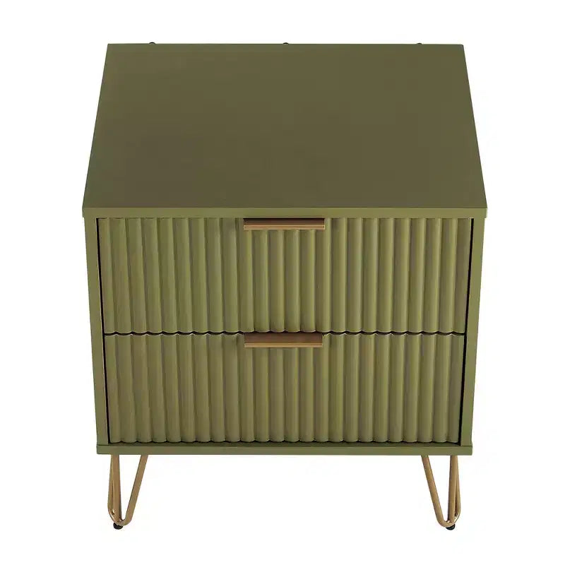 Dumbo Comodini a 2 Cassetti Verde Oliva