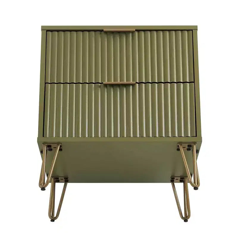Dumbo Comodini a 2 Cassetti Verde Oliva