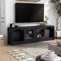 Mobile TV Jenny Modern per TV fino a 70": finitura espresso, struttura in legno, ripiani aperti, capacità 68 kg