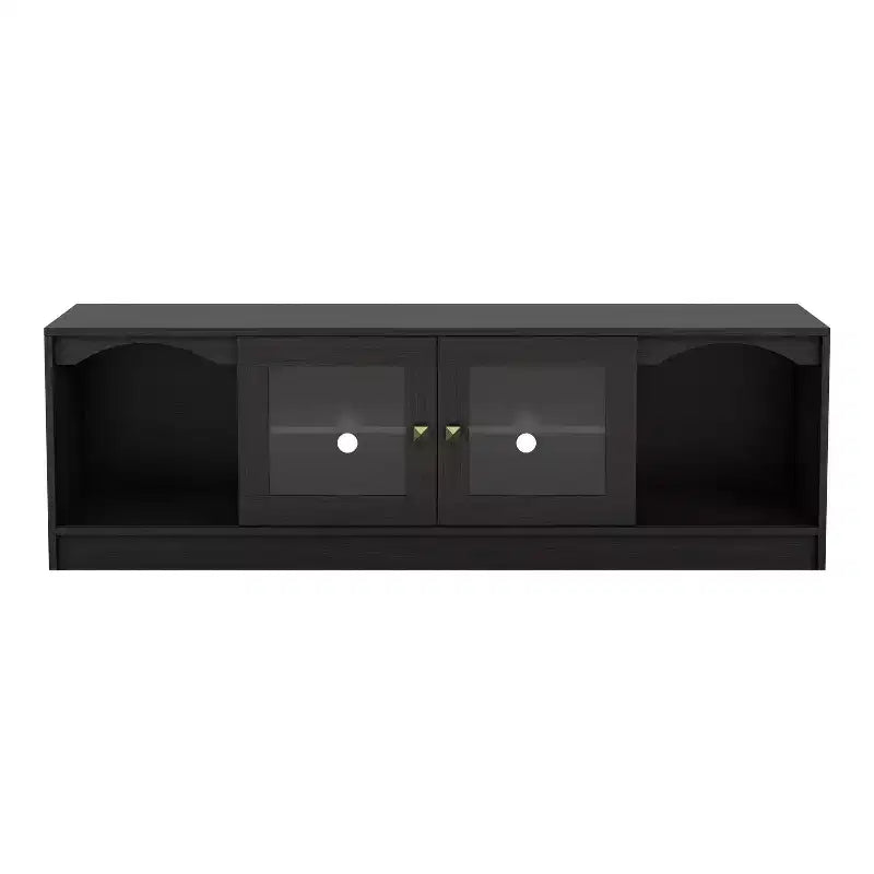 Mobile TV Jenny Modern per TV fino a 70": finitura espresso, struttura in legno, ripiani aperti, capacità 68 kg