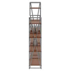 3 pz Scaffalatura Isa 156 cm Noce/Grafite: Contenitore Etagere, Struttura in Metallo Testurizzato, 11 Ripiani