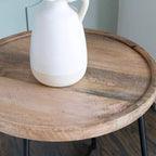 Tavolino Tyrion in Legno e Metallo Naturale