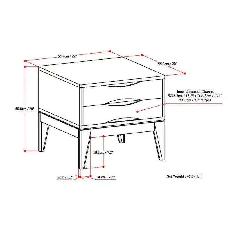 Tavolino Pearson marrone teak