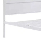Cargo 79" Letto singolo bianco: Struttura in metallo contemporanea, Nessuna rete a molle richiesta