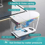 Dyonery Smart Toilet, Tankless One-Piece with Foam Shield, Auto Open/Close Lid, Heated Bidet & Dryer, LED Night Light, Auto Flush