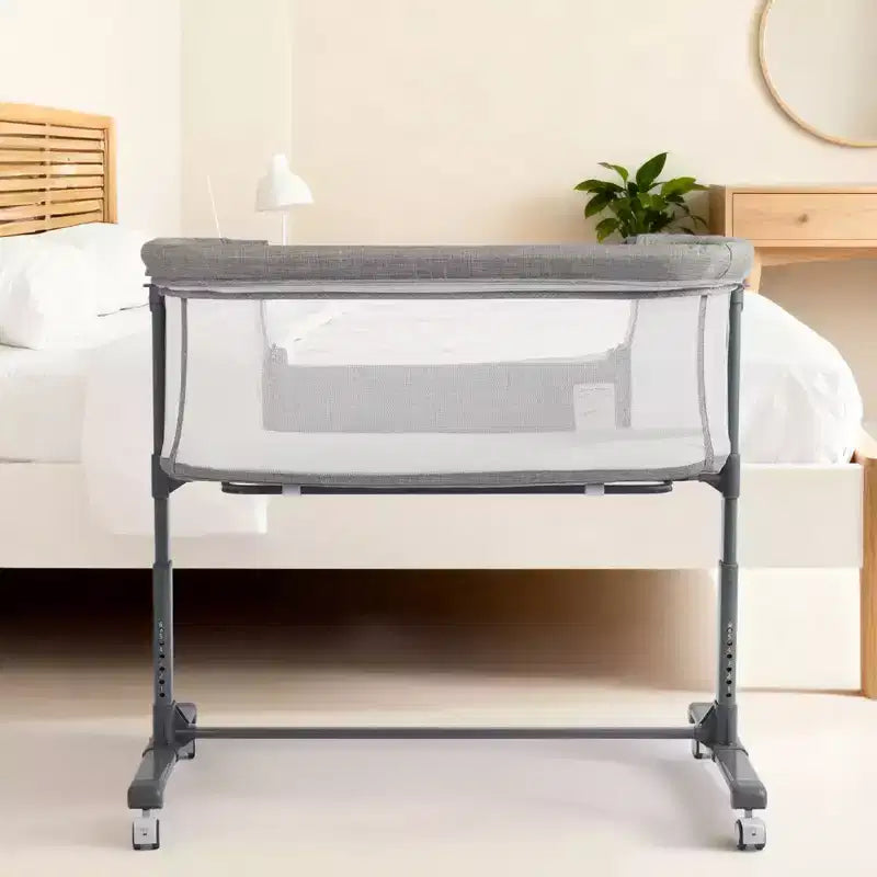 Baby Bassinet with Wheels – Beige / Gray / Pink, Bedside Sleeper, for 1 Baby