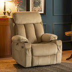 MCombo Large Power Lift Recliner with Extended Footrest for Big and Tall Elderly People, Hand Remote, Cup Holders, Fabric 7426