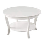Round Coffee Table with Shelf