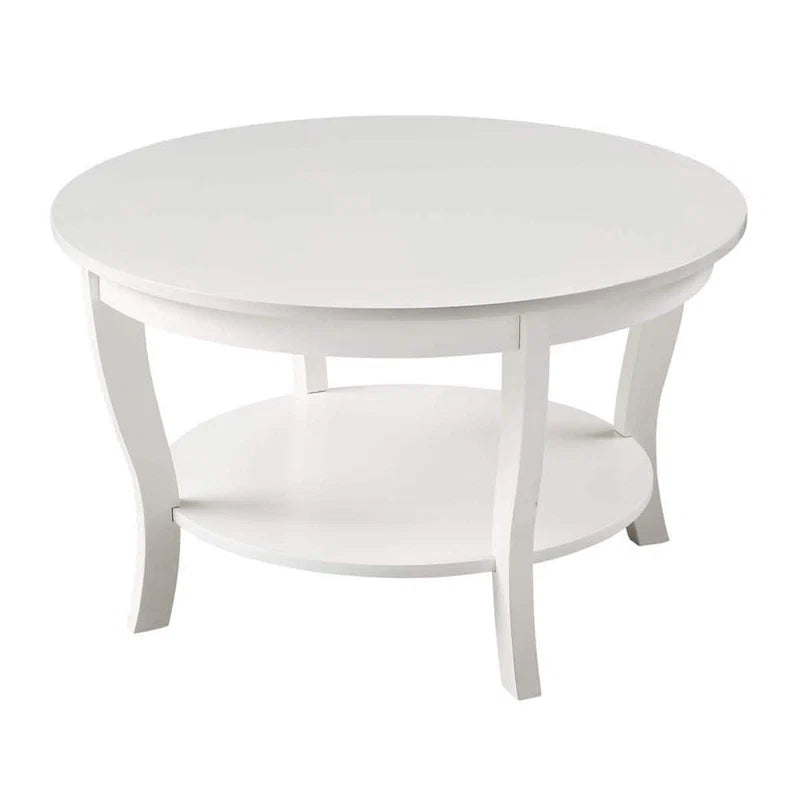 Round Coffee Table with Shelf