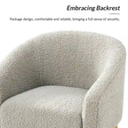 Sheila Modern 30 W Boucle Armchair with Solid Wood Legs Set of 2 by HULALA HOME