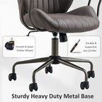 Chaise de bureau ergonomique en suède avec support lombaire