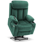 MCombo Large Power Lift Recliner with Extended Footrest for Big and Tall Elderly People, Hand Remote, Cup Holders, Fabric 7426