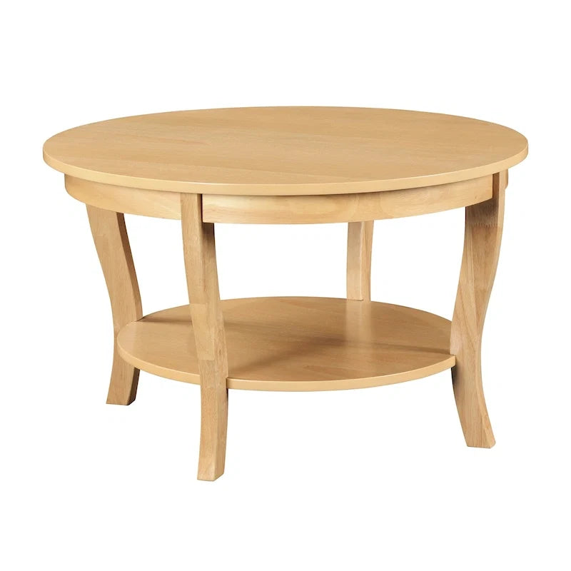 Round Coffee Table with Shelf