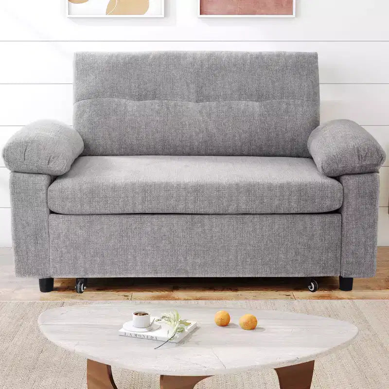 Dyonery 3-in-1 Convertible Sofa Bed, Pull Out Sleeper Sofa with Adjustable Backrest
