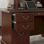 Scrivania Direzionale Bush Furniture Saratoga con Cassetti e Vani Contenitori