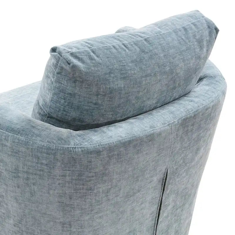 Modern Chenille Upholstered Swivel Accent Barrel Chair Set Modern Swivel Armchair for Living Room