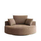 Corduroy Chenille Foam Single Swivel Chair