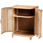 bali & pari Yanka Mobile Contenitore in Rattan Naturale: Artigianale, 2 Ripiani, Design Bohemien