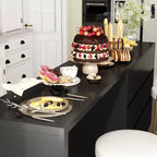Smart Rotatable/Extendable Buffet Sideboard with 6 Drawers, Extended Countertop, Non-slip Mat, Rotating Dining Table, Kitchen Island Pantry
