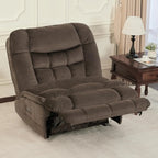 MCombo Fauteuil inclinable électrique sans accoudoirs surdimensionné à double moteur, inclinable Zeroarms parfait pour le salon en tissu PR607