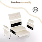 Dyonery 3-in-1 Convertible Sofa Bed, Pull Out Sleeper Sofa with Side Pocket & Adjustable Backrest, Tool-Free Assembly, Folding Loveseat