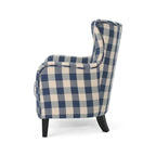 Fauteuil rembourré à dossier haut avec pieds en bois Modern Retro 30.25 pour le salon