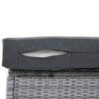 Outdoor Rattan Furniture Set with Adjustable Table, Recliners and 2 Ottomans
