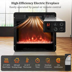 TV Stand with Electric Fireplace LED Lights Remote Controls