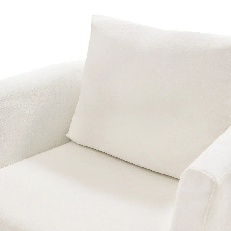 Modern Chenille Upholstered Swivel Accent Barrel Chair Set Modern Swivel Armchair for Living Room