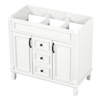 36'' Modern Bathroom Vanity with Top Sink and Mirror Cabinet,2 Doors and 2 Drawers
