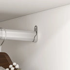 Wardrobe Armoire Wooden Closet Cabinet 6 Storage Cube and Hanging Rod