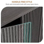 Scarpiera con anta scanalata, ripiani regolabili per ingresso soggiorno