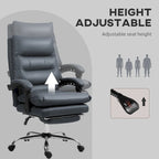 Fauteuil de bureau massant, chauffant et inclinable en microfibre Vinsetto avec vibrations