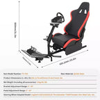 Postazione pieghevole per simulatore di guida, supporto per volante regolabile per G29/G920/G923, compatibile con Thrustmaster, Fanatec, Hori, Mad Catz, angolo del pedale regolabile