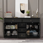59.1''Sideboard Buffet White Mid-Century Modern Contemporary Lacquered