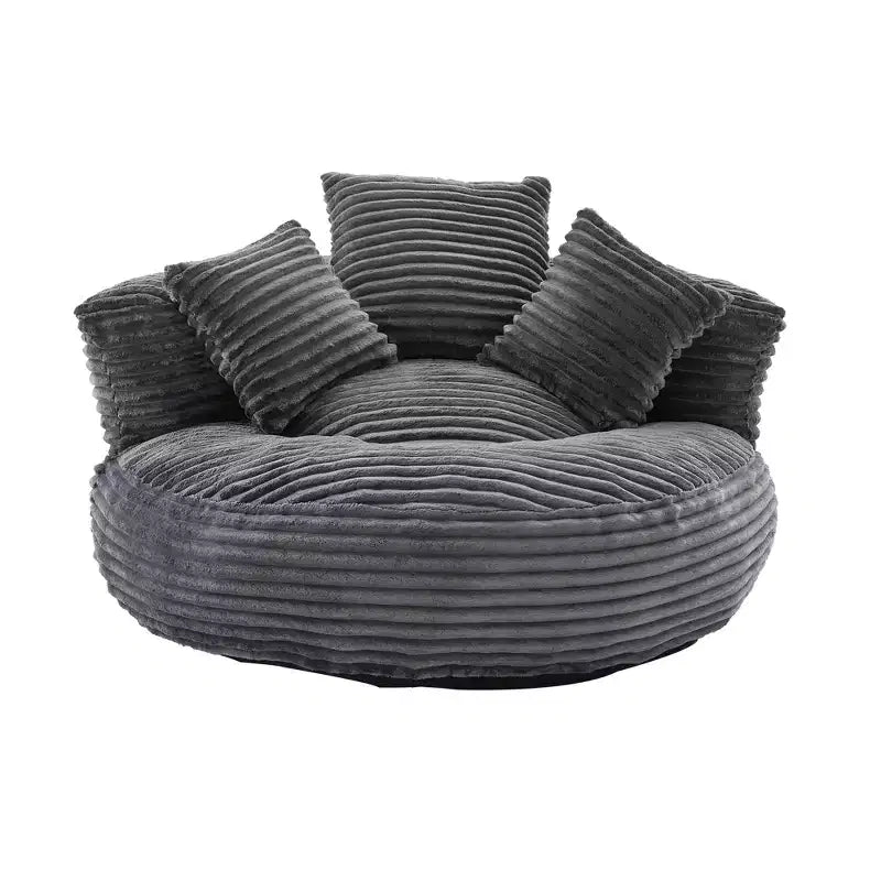 Bean Bag Sofa for Adults Kids, Oversized Corduroy Bean Bag Chair with 3 Pillows & Armrest for Living Room Bedroom