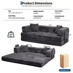 80.7 5-in-1 Convertible Sleeper Sofa Bed – Corduroy, 1200 lbs, No Assembly